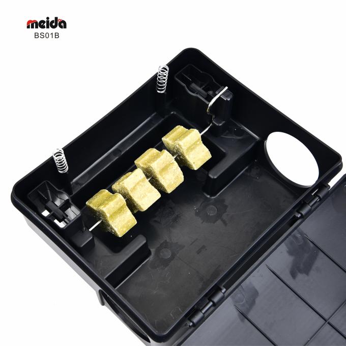 Eco Friendly Plastic Rodent Control Box voor Muis Bait Station in Black Power Source-Free 3